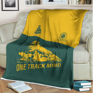 Railspirit Personalized Southern Railway U.S Blanket One Track Mind SOU Train Blanket Gift Idea For Train Lover