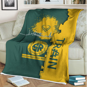 Railspirit Southern Railway U.S Blanket Engine Heartbeat and Track Love Style SOU Blanket Gift Idea For Train Lovers