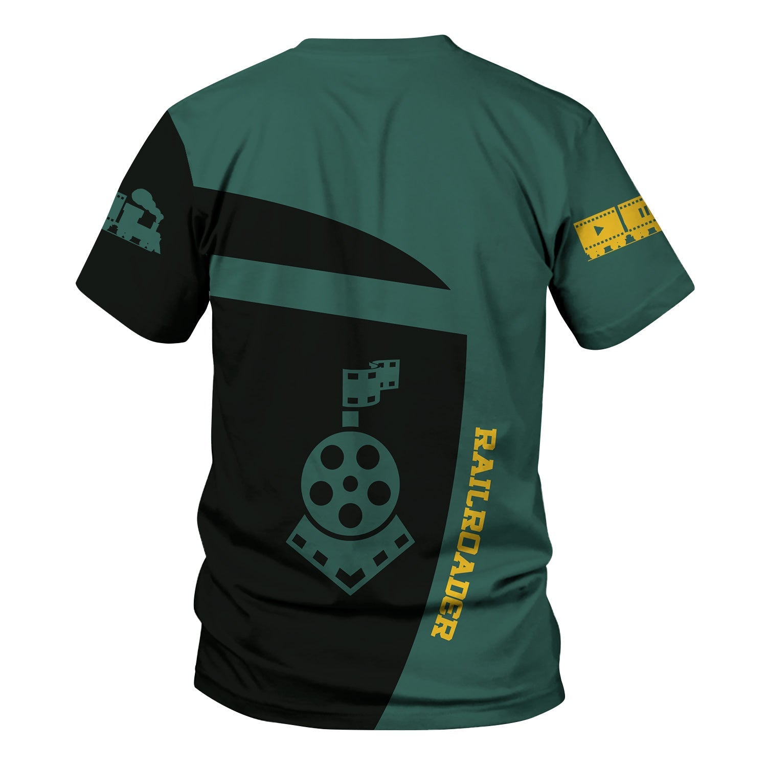 Railspirit Personalized Southern Railway U.S T-Shirt All Aboard Steam Train Movie Projector Style SOU Shirt
