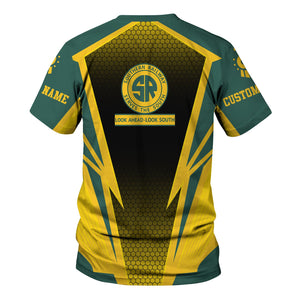 Railspirit Personalized Southern Railway U.S T-Shirt Lightning Graphic Style SOU Shirt Gift Idea For Train Lover