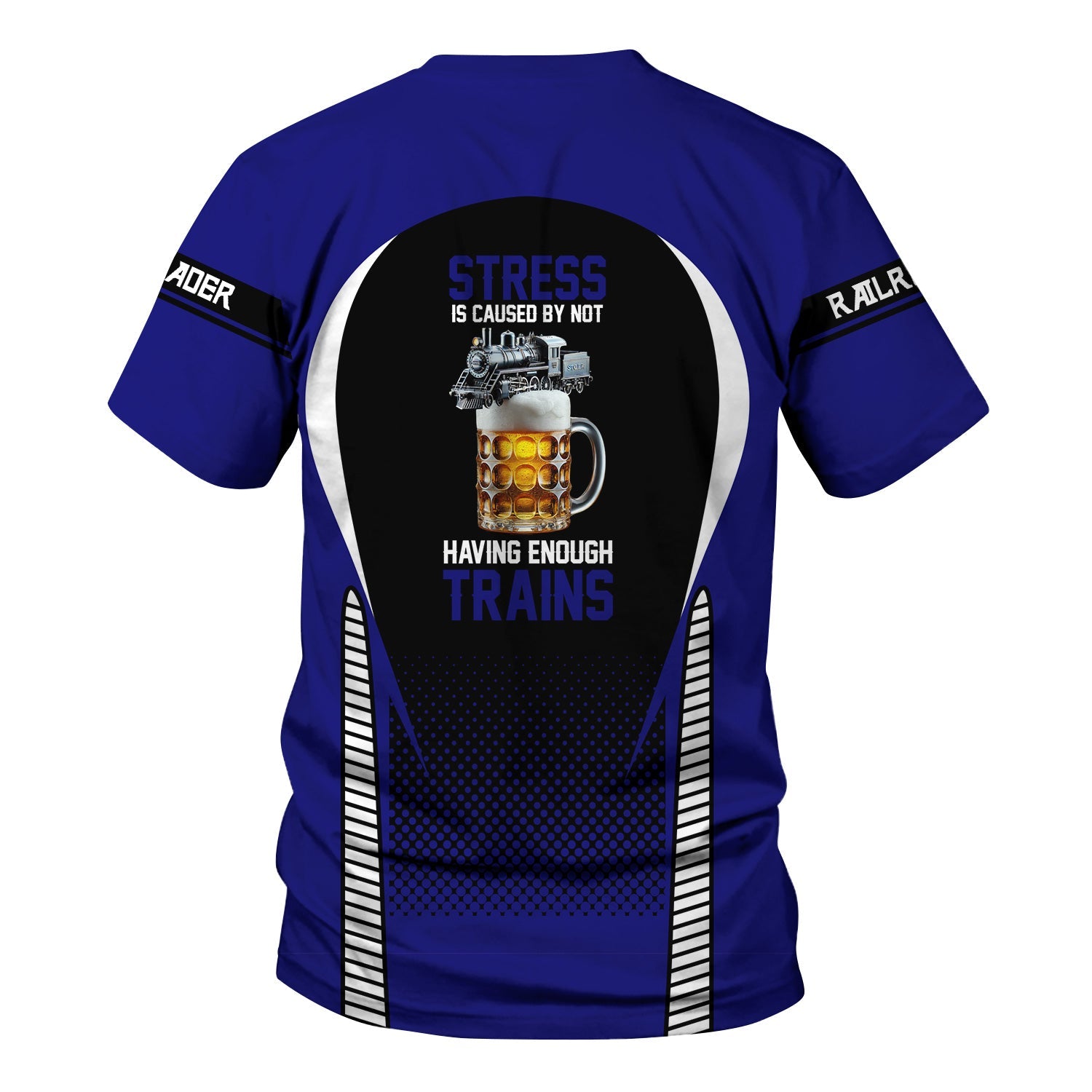 Railspirit Personalized Santa Fe Railway T Shirt Stress Is Caused By Not Having Enough Trains Atchison, Topeka and Santa Fe Railway Shirt All Over Print