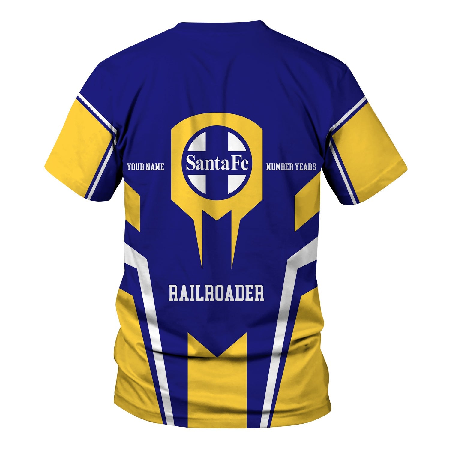 Railspirit Personalized Santa Fe Railway T-Shirt Custom Year Railroader Atchison, Topeka and Santa Fe Railway Shirt Gift Idea For Train Lover