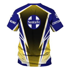 Railspirit Personalized Santa Fe Railway T-Shirt Lightning Graphic Style Atchison, Topeka and Santa Fe Railway Shirt Gift Idea For Train Lover