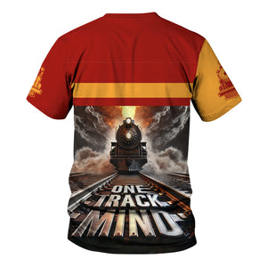 Railspirit Personalized Chicago South Shore and South Bend Railroad T Shirt One Track Mind Train Printed Shirt