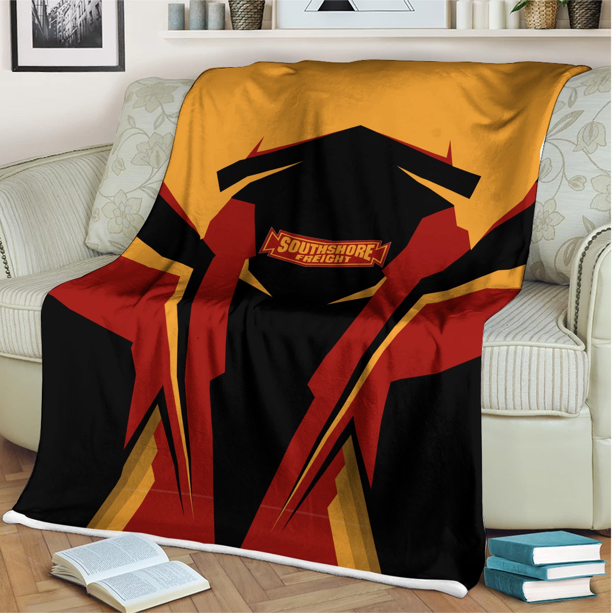 Railspirit Personalized Chicago South Shore and South Bend Railroad Blanket Strong Line Train Blanket Gift Idea For Train Lover