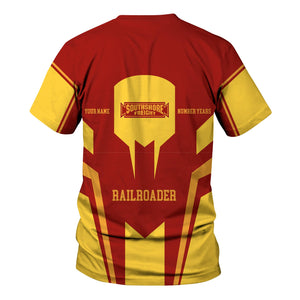 Railspirit Personalized Chicago South Shore and South Bend Railroad T-Shirt Custom Year Railroader Shirt Gift Idea For Train Lover