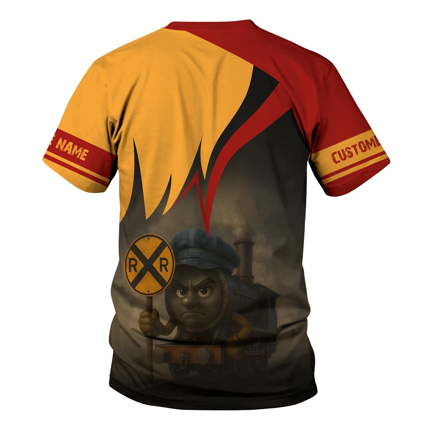 Railspirit Personalized Chicago South Shore and South Bend Railroad T-Shirt Angry Train Shirt Gift Idea For Train Lover