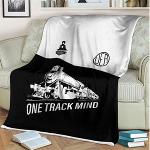 Railspirit Personalized Union Electric Railway Blanket One Track Mind Train Blanket Gift Idea For Train Lover
