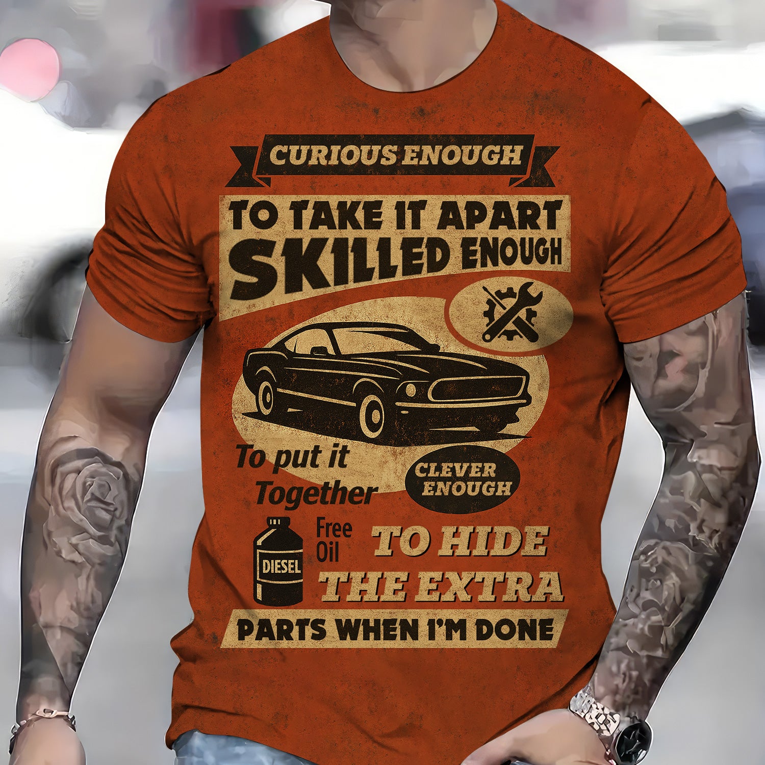 Funny Mechanic Shirt Curious Enough Skilled Enough To Take It Apart Put Together Hide Extra Parts Auto Repair Garage Car Lover Gift for Men