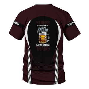 Railspirit Personalized London, Midland and Scottish Railway T Shirt Stress Is Caused By Not Having Enough Trains Shirt All Over Print