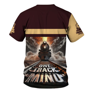 Railspirit Personalized London, Midland and Scottish Railway T Shirt One Track Mind Train Printed Shirt