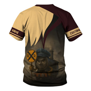 Railspirit Personalized London, Midland and Scottish Railway T-Shirt Angry Train Shirt Gift Idea For Train Lover