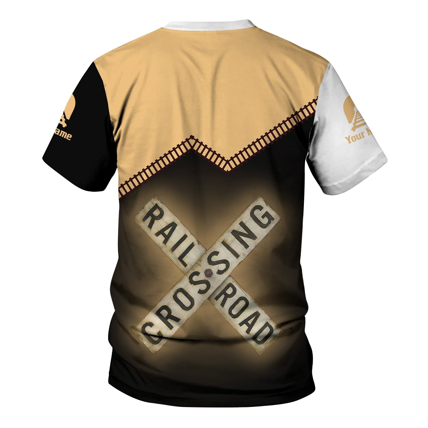 Railspirit Personalized London, Midland and Scottish Railway T Shirt Railroad Crossing Printed Train Track Shirt