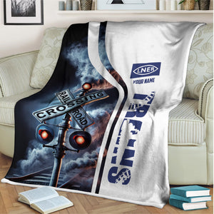 Railspirit Personalized London and North Eastern Railway Blanket Railroad Crossing Sign Blanket All Over Print