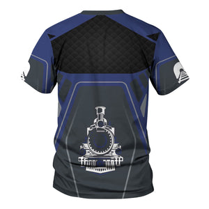 Railspirit Personalized London and North Eastern Railway T-Shirt Steam Locomotive Engine Graphic Train Shirt All Over Print