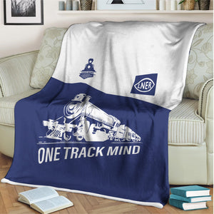 Railspirit Personalized London and North Eastern Railway Blanket One Track Mind Train Blanket Gift Idea For Train Lover