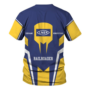 Railspirit Personalized London and North Eastern Railway T-Shirt Custom Year Railroader Shirt Gift Idea For Train Lover