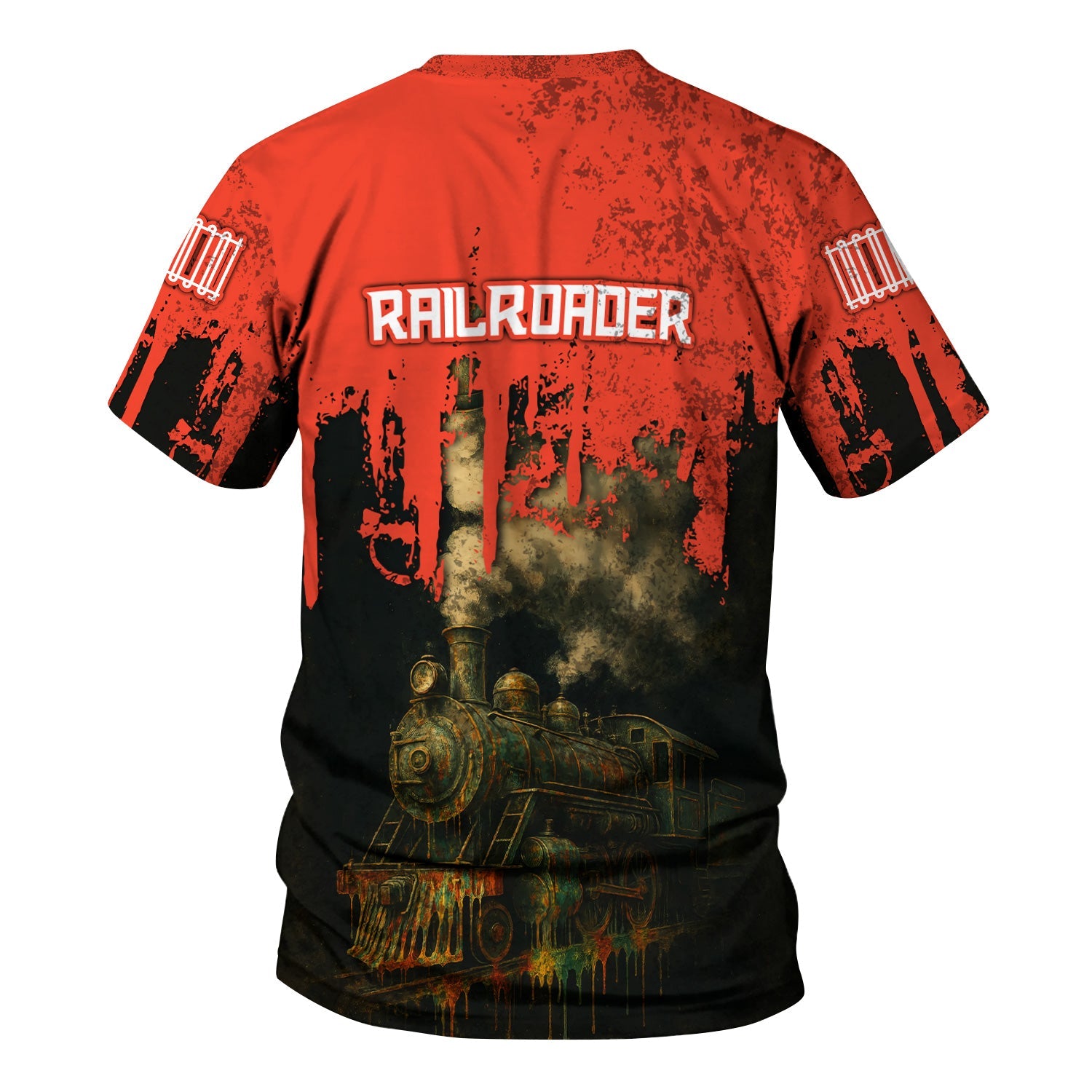 Railspirit Personalized British Railway T-Shirt Vintage Train Art Style Shirt For Locomotive Fans