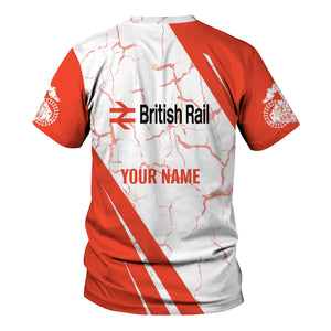 Railspirit Personalized British Railway T-Shirt Crackle Texture Style Shirt For Trackhead