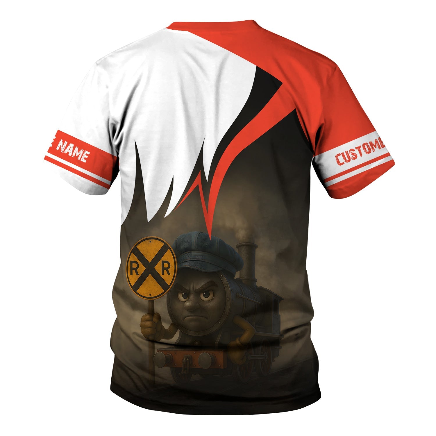 Railspirit Personalized British Railway T-Shirt Angry Train Shirt Gift Idea For Train Lover