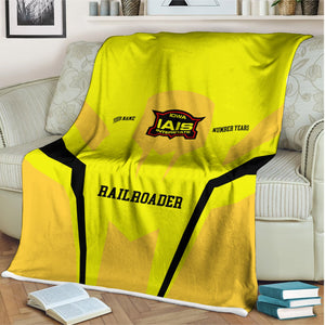 Railspirit Personalized Iowa Interstate Railroad Blanket Custom Year Railroader IAIS Gift Idea For Train Lover