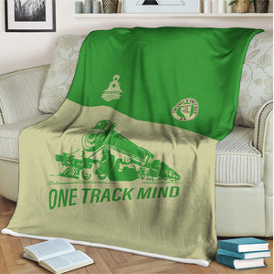 Railspirit Personalized Virginia & Truckee Railroad Blanket One Track Mind Train Blanket Gift Idea For Train Lover