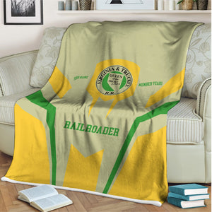 Railspirit Personalized Virginia & Truckee Railroad Blanket Custom Year Railroader Gift Idea For Train Lover