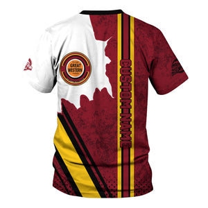 Railspirit Personalized Chicago Great Western Railroad T-Shirt All Over Printed Unisex Shirt