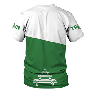 Railspirit Personalized Burlington Northern Railroad T Shirt One Track Mind Unisex Train Shirt Gift Idea For Train Lover