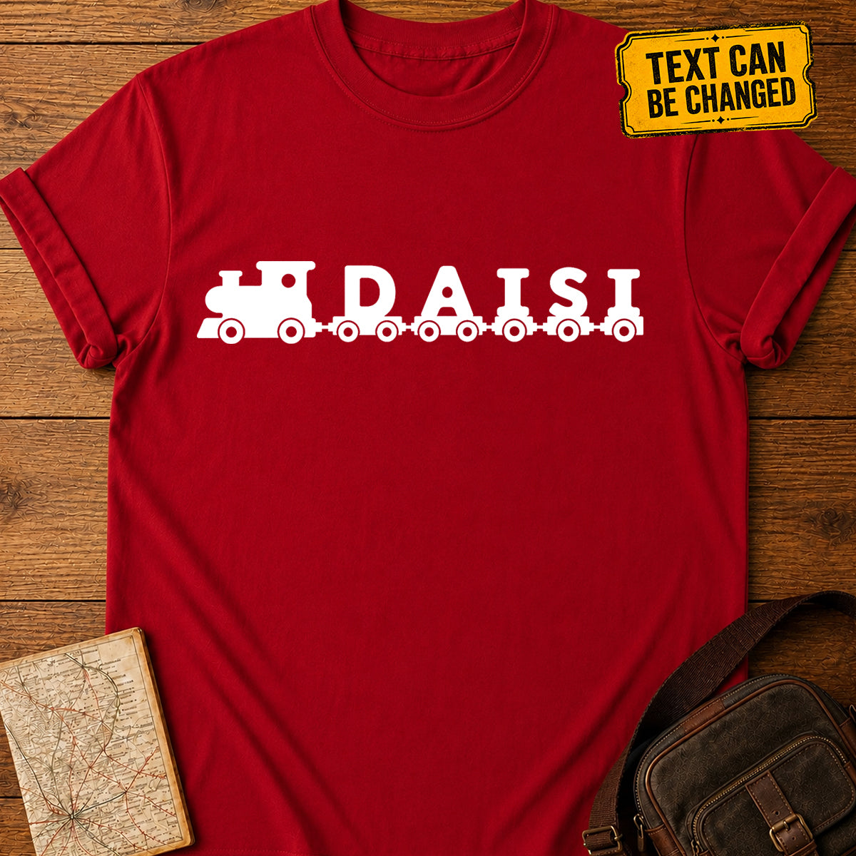 Custom Name Train Silhouette T-Shirt