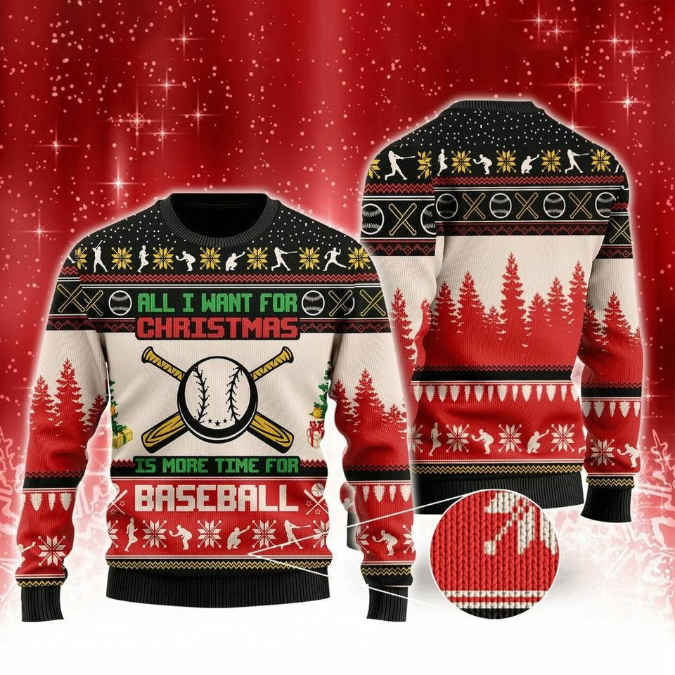 Baseball Ugly Christmas Sweater Knitted Ugly, Ugly Christmas Sweater Ideas, Jumper, For Men And Women