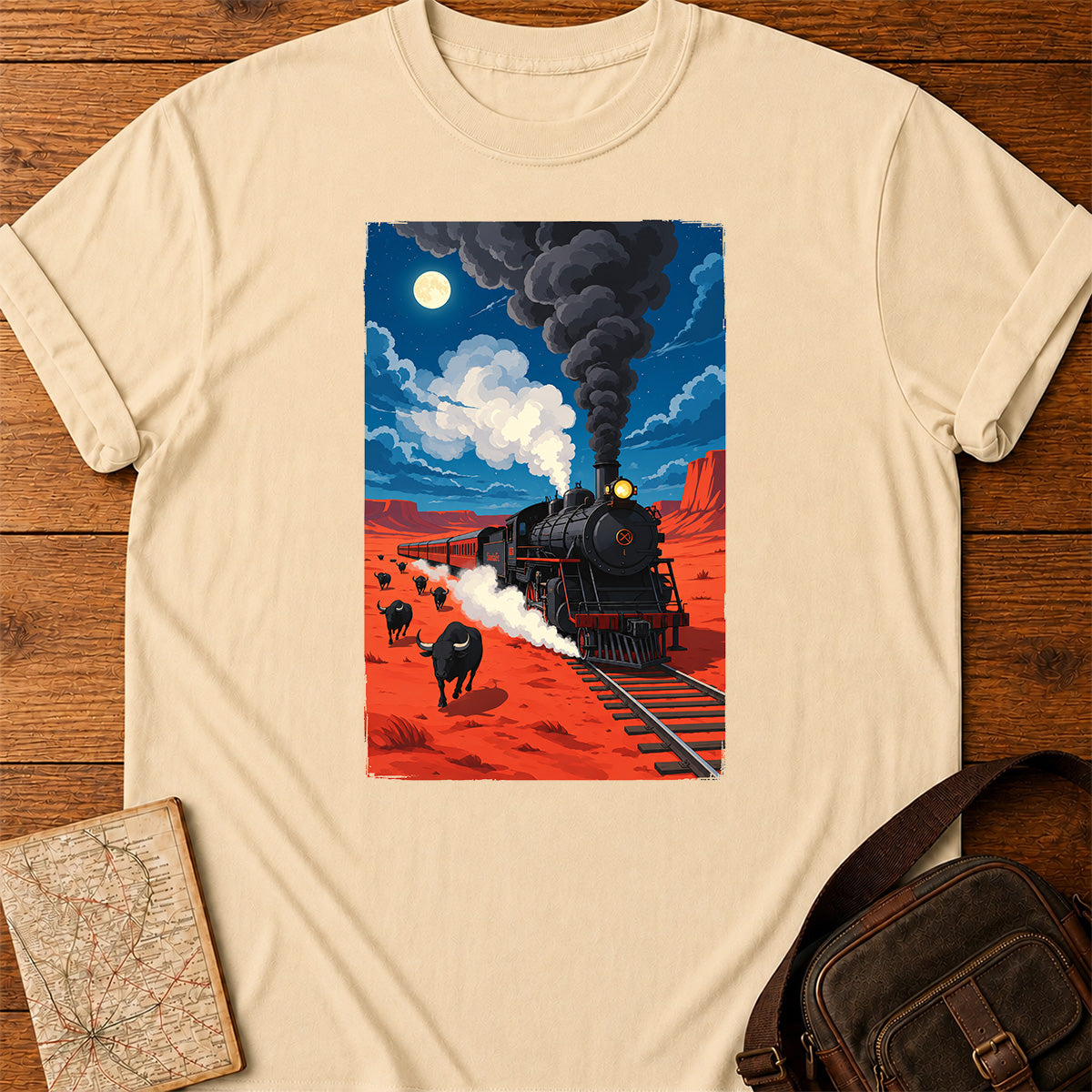 Desert Midnight Moon Express T-shirt