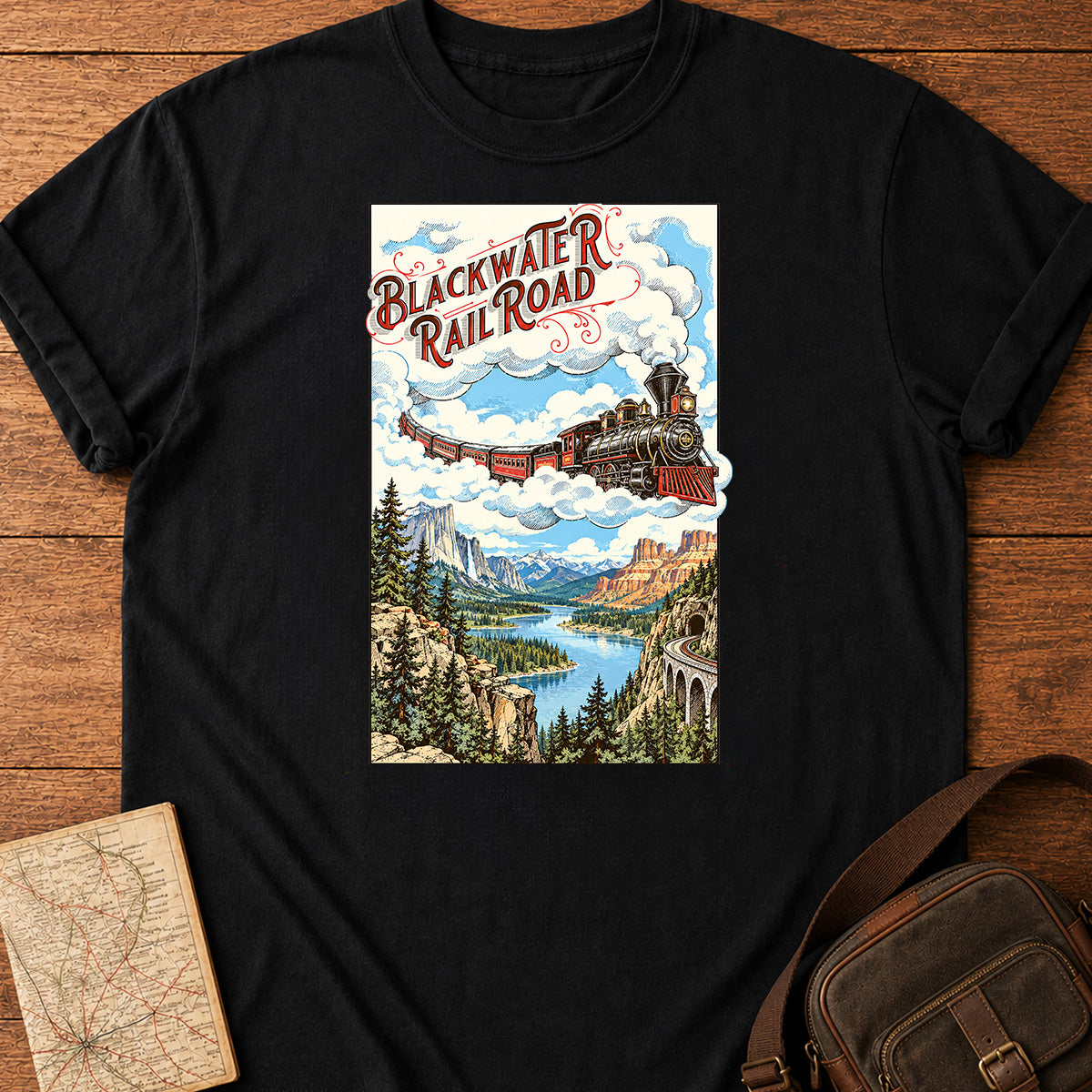 Blackwater Rail Road River Landscape T-shirt