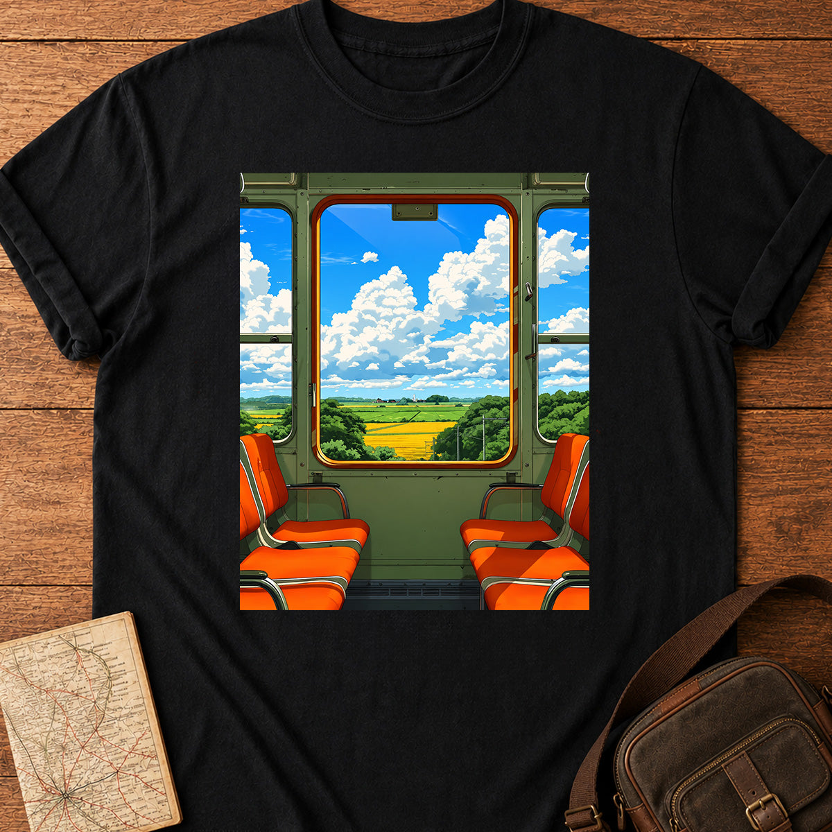 Serene Window View Train Seat T-Shirt