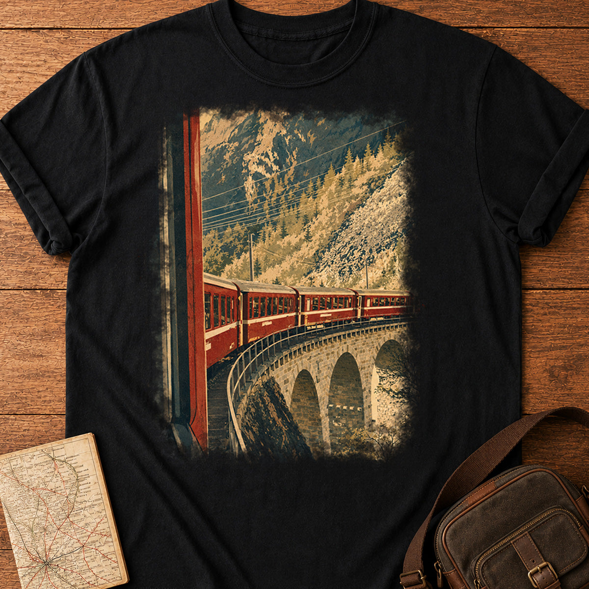 Mountain Viaduct Train T-Shirt