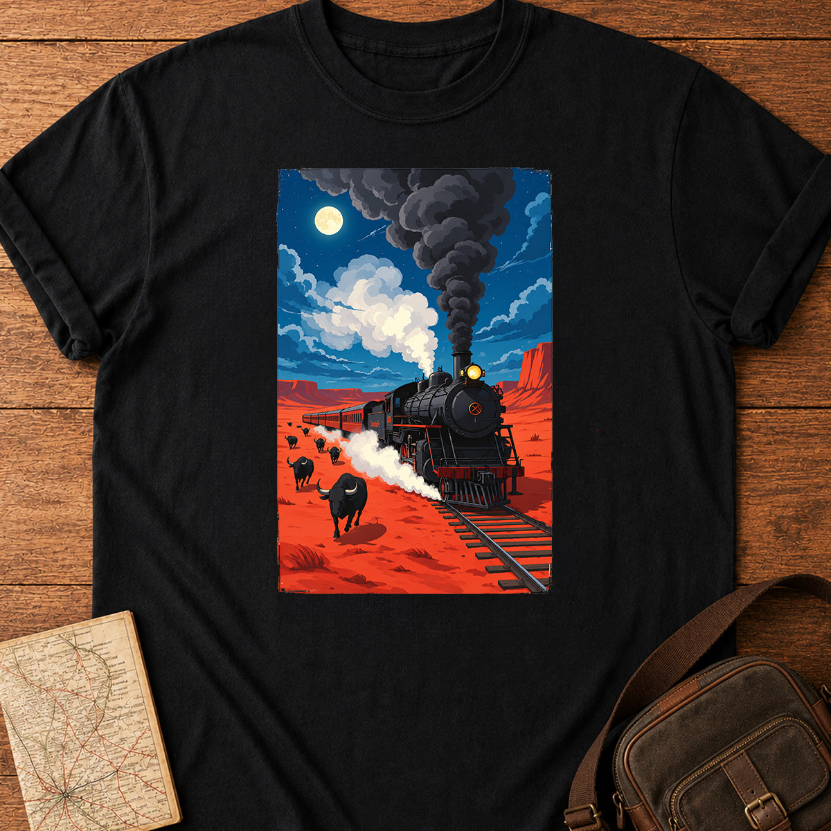 Desert Midnight Moon Express T-shirt