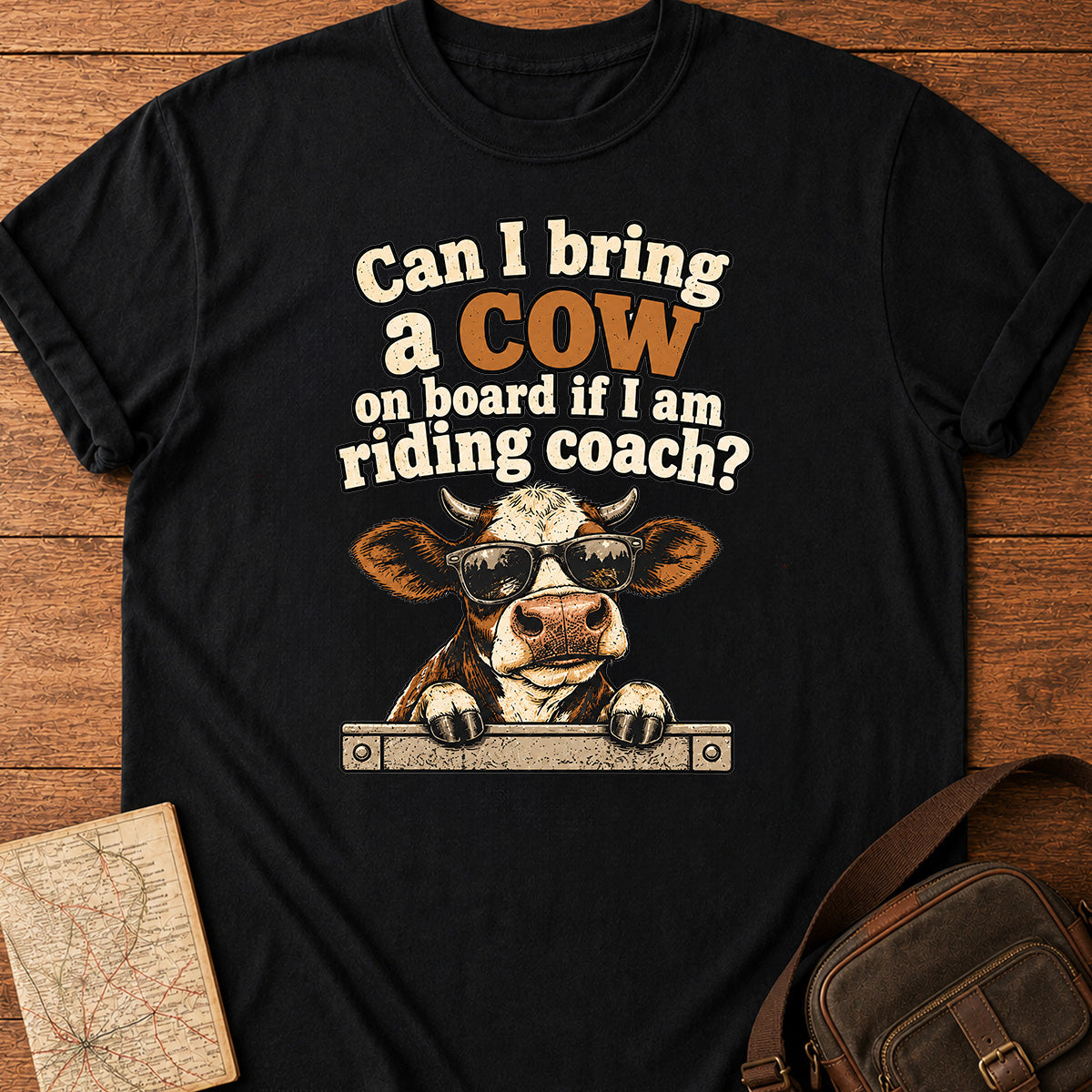 Can I Bring A Cow On Board T-shirt