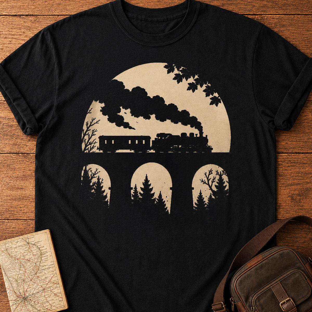 Steam Train Silhouette T-Shirt