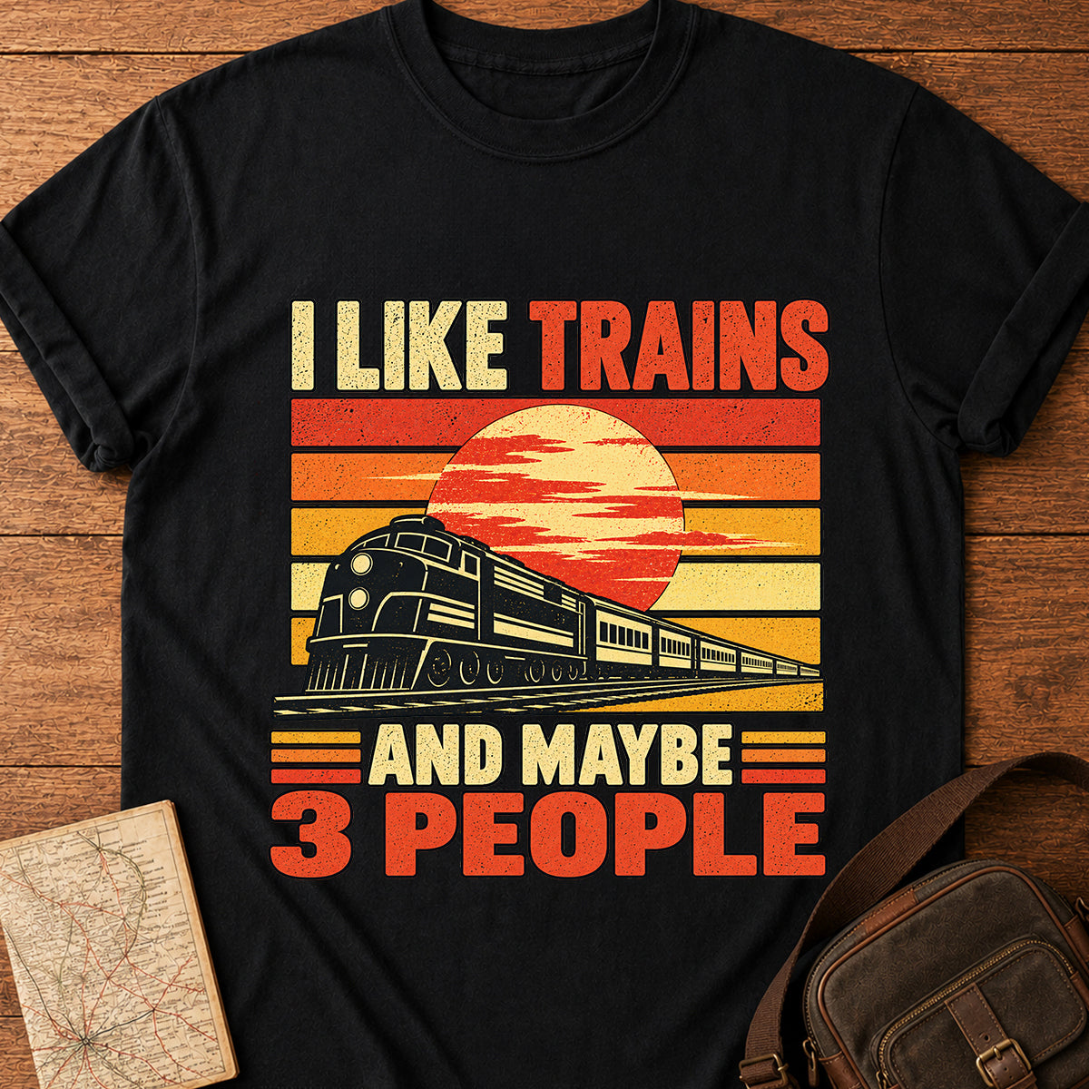 I Like Trains And Maybe 3 People T-shirt