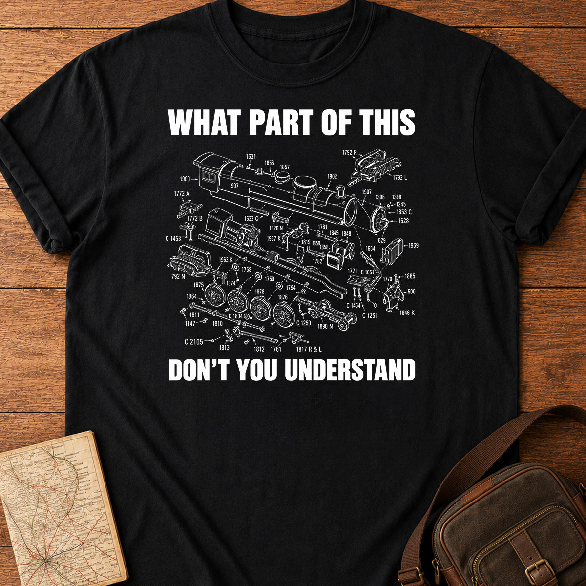 Steam Train Anatomy T-Shirt