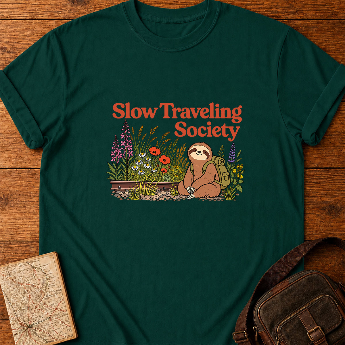 Slow Traveling Society Sloth T-shirt