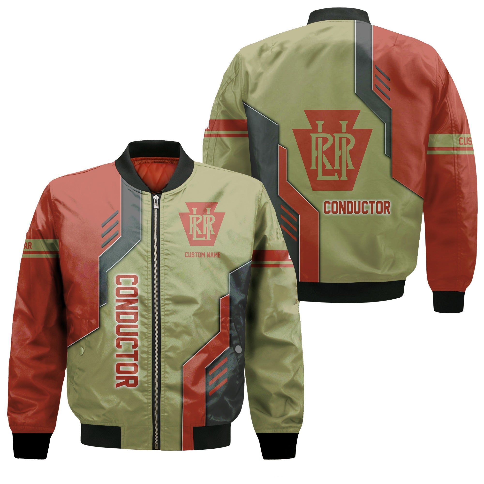 Railspirit Personalized Long Island Railroad Bomber Jacket Unique Railway Style with Custom Job Train Jacket