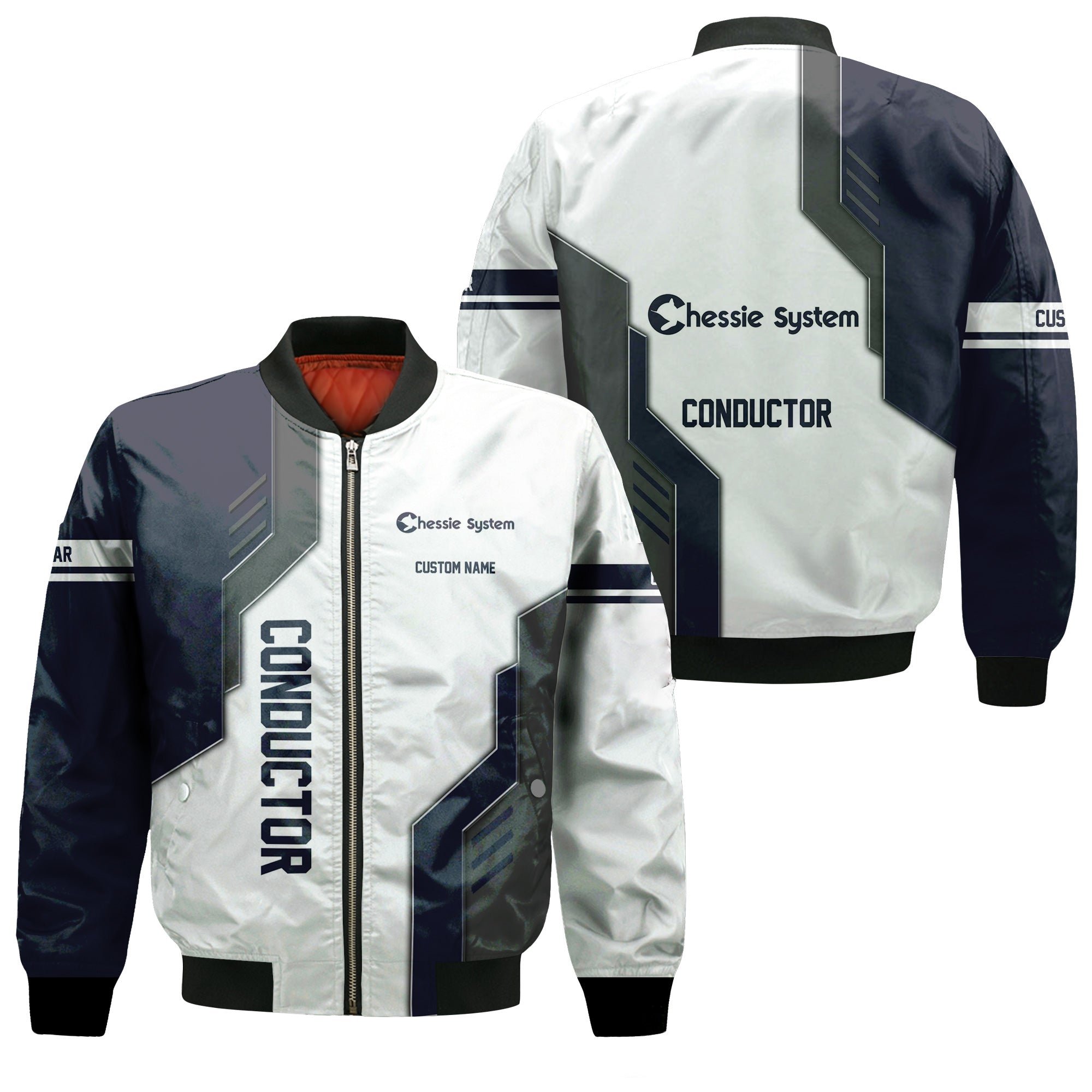 Railspirit Personalized Chessie System Railroad Bomber Jacket Unique Railway Style with Custom Job Train Jacket