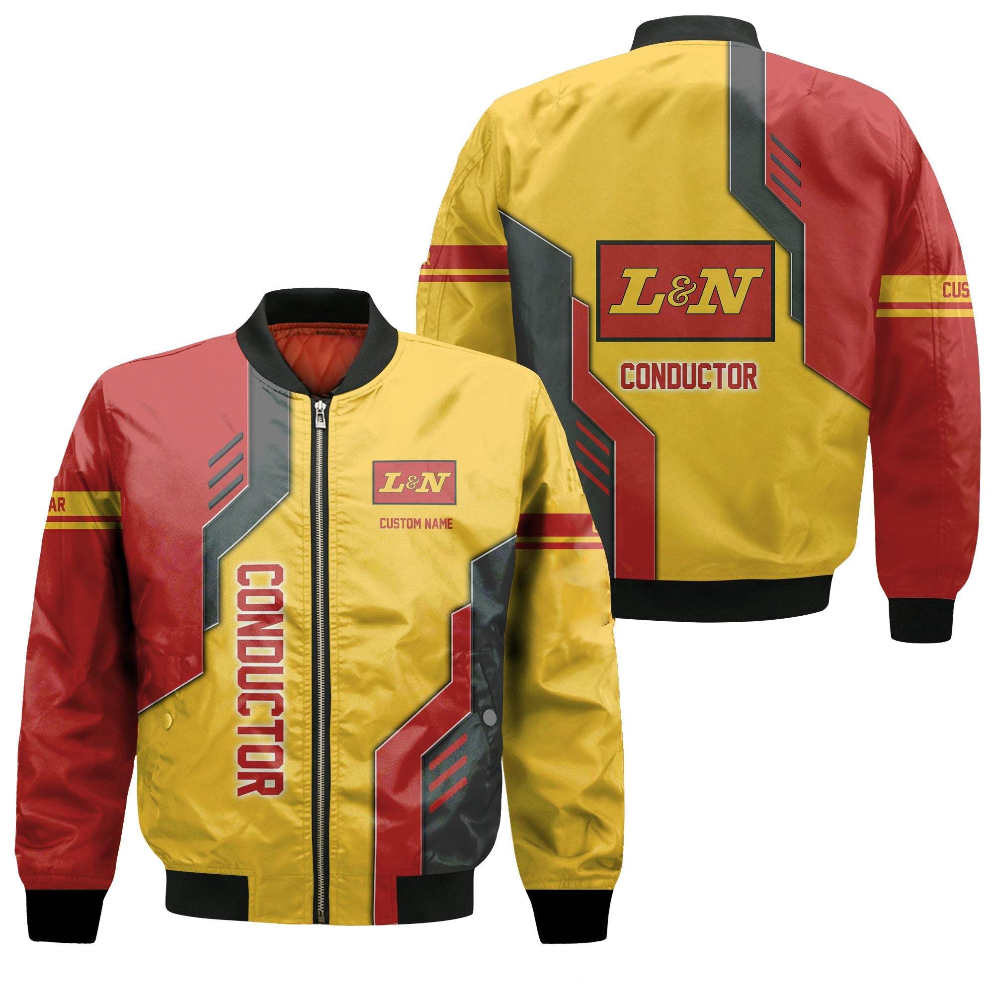 Railspirit Personalized Louisville and Nashville Railroad Bomber Jacket Unique Railway Style with Custom Job L&N Train Jacket