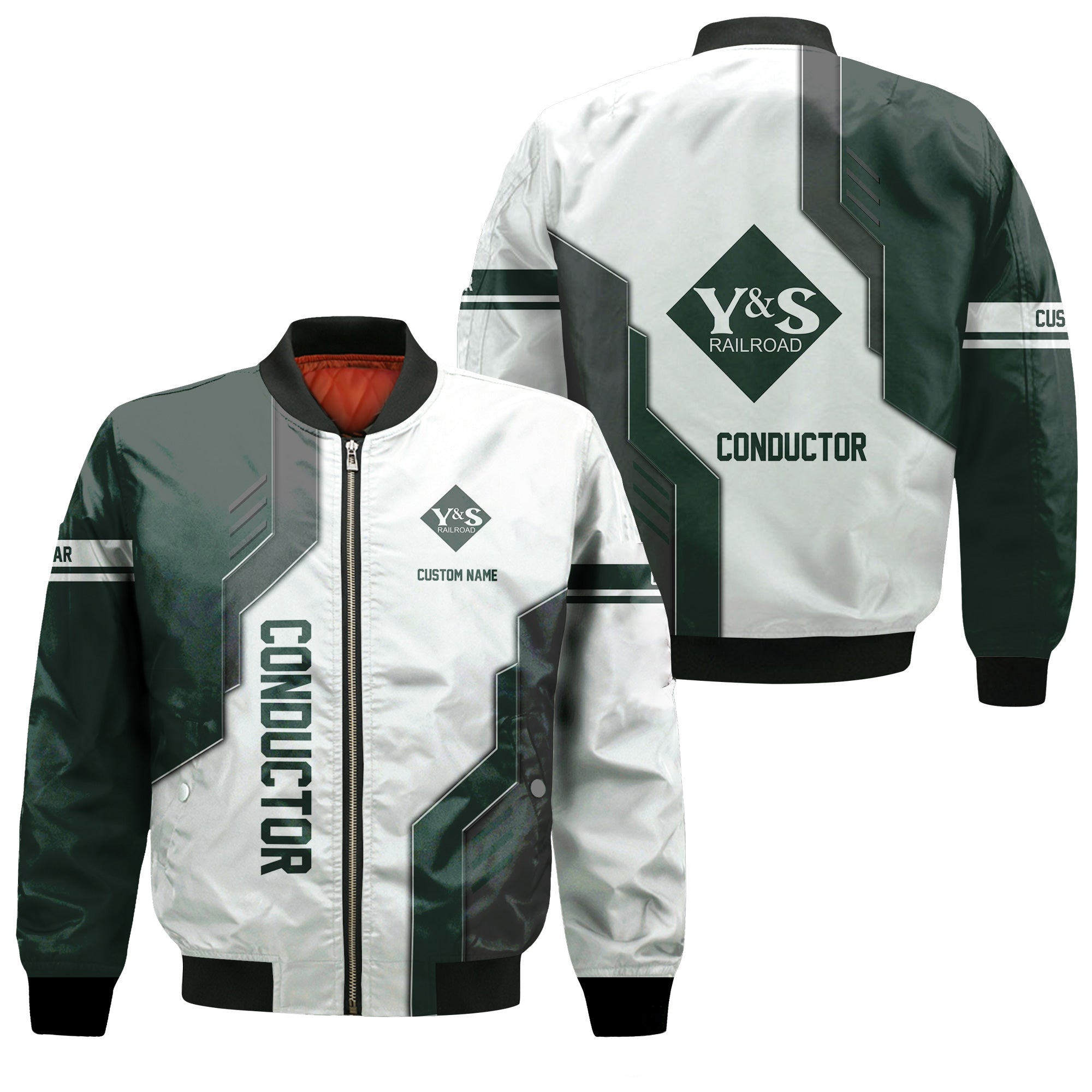 Railspirit Personalized Youngstown & Southern Railroad Bomber Jacket Unique Railway Style with Custom Job Train Jacket