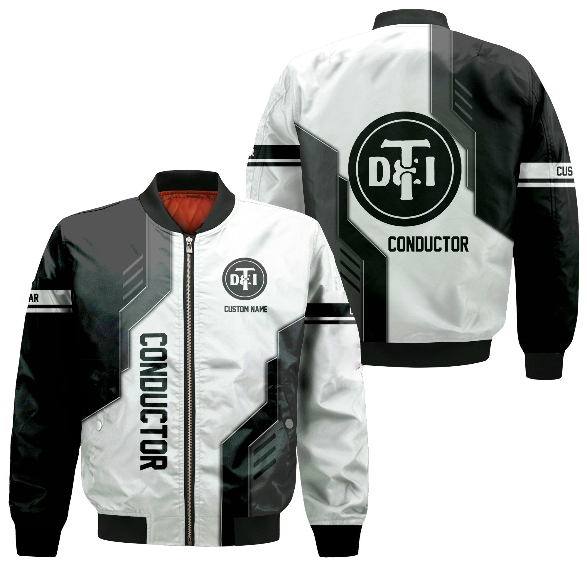 Railspirit Personalized Detroit Toledo And Ironton Railroad Bomber Jacket Unique Railway Style with Custom Job Train Jacket