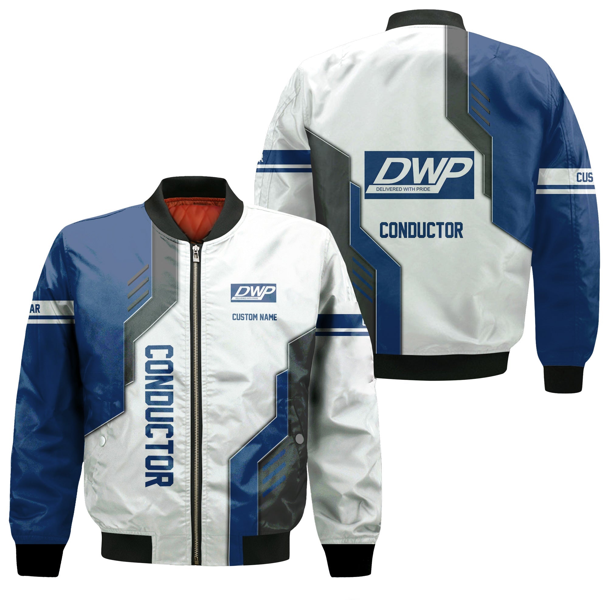 Railspirit Personalized Duluth, Winnipeg and Pacific Railway Bomber Jacket Unique Railway Style with Custom Job Train Jacket