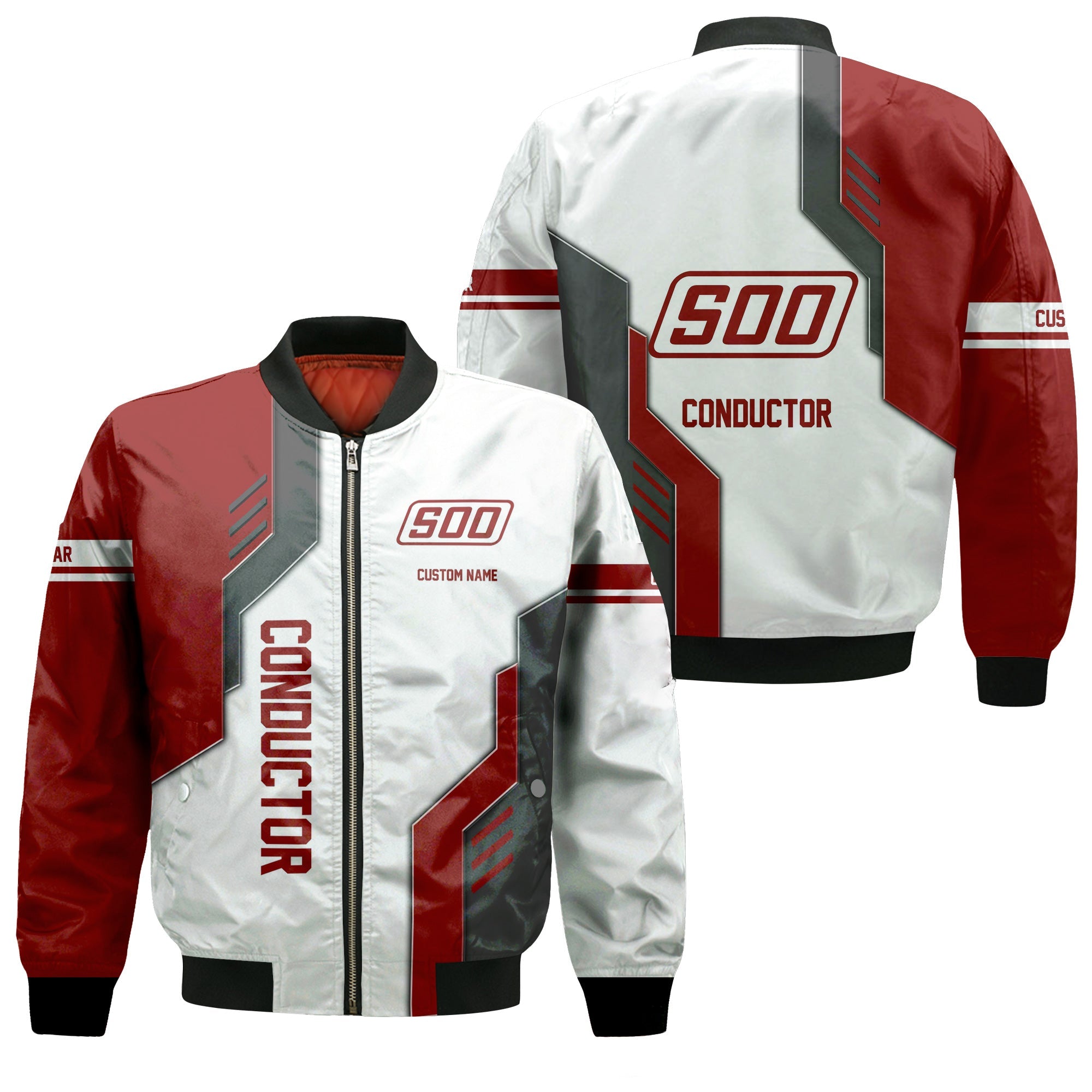 Railspirit Personalized Soo Line Railroad Bomber Jacket Unique Railway Style with Custom Job Train Jacket