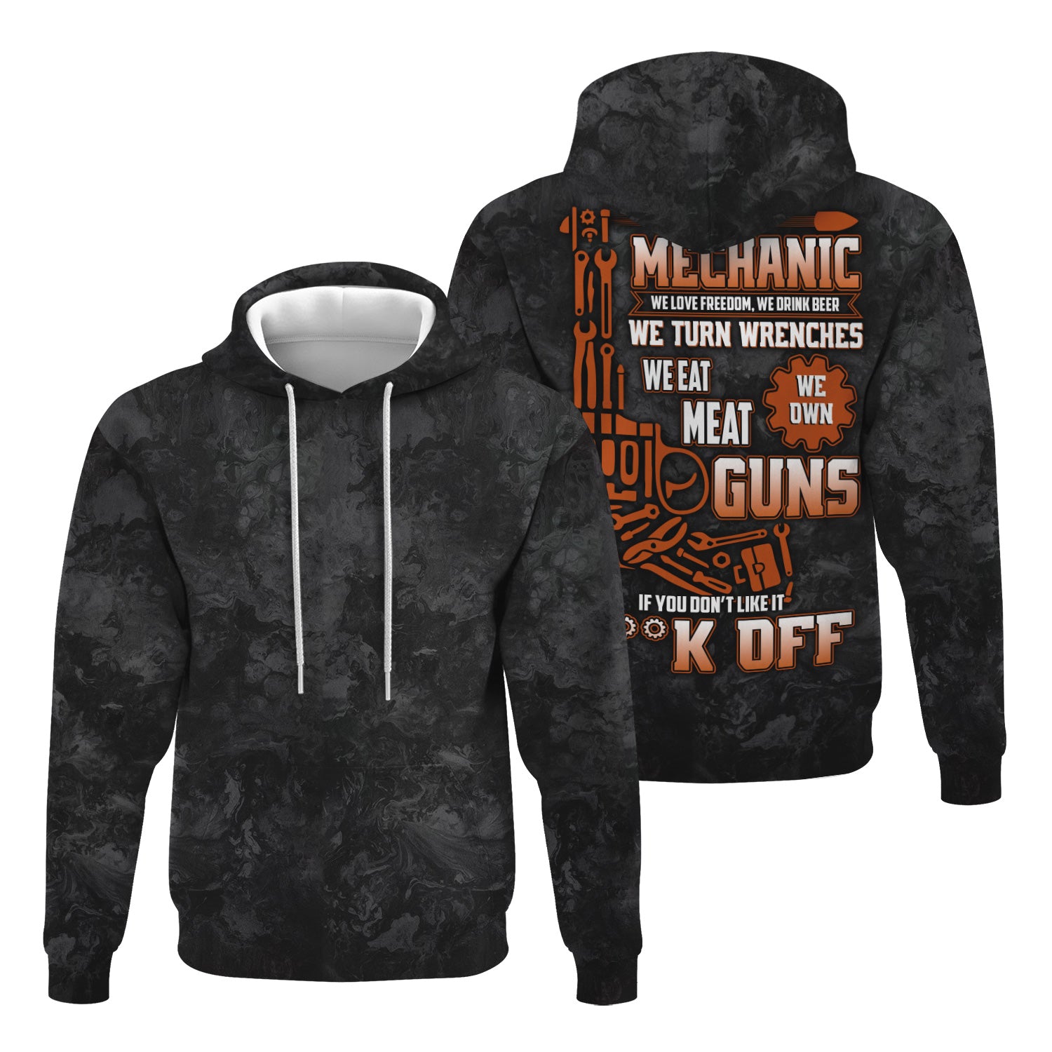 Funny Mechanic T Shirt We Love Freedom We Drink Beer We Turn Wrenches Auto Repair Garage Workwear Tee Patriotic Gift For Men Dad Husband