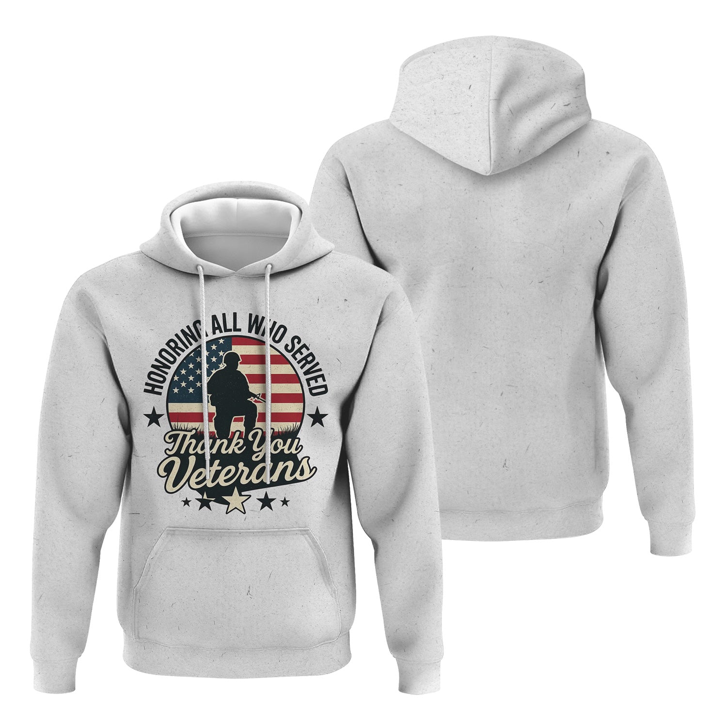 Honoring All Who Served Thank You Veterans Shirt, Patriotic Soldier Silhouette Tee, American Flag Veteran Appreciation Gift Bomber Jacket